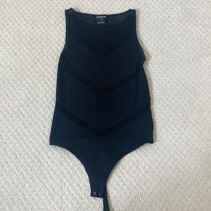 Chevron mesh bodysuit
